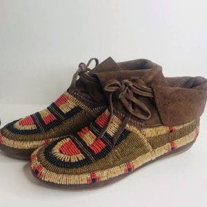 Beaded Moccasin Booties, House of Harlow